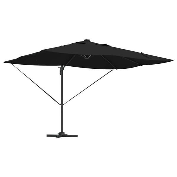 Parasol Ogrodowy Czarny Składany z Podstawą Na Taras Ogród 352 x 251 x 265 941499