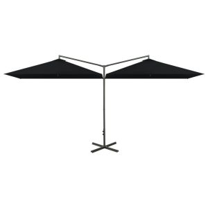 Parasol ogrodowy Czarny vidaXL 591716 Parasol ogrodowy Czarny vidaXL 591716