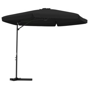 Parasol ogrodowy Czarny vidaXL 591731 Parasol ogrodowy Czarny vidaXL 591731