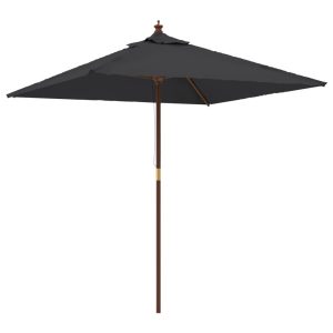 Parasol ogrodowy Czarny vidaXL 591732 Parasol ogrodowy Czarny vidaXL 591732