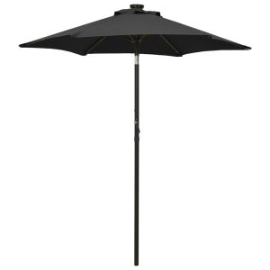 Parasol ogrodowy Czarny vidaXL 593816 Parasol ogrodowy Czarny vidaXL 593816