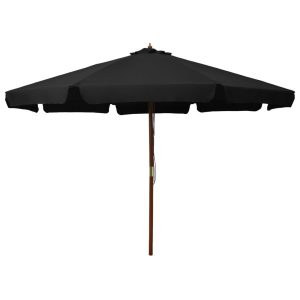 Parasol ogrodowy Czarny vidaXL 591566 Parasol ogrodowy Czarny vidaXL 591566