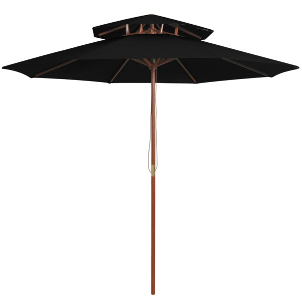 Parasol ogrodowy Czarny vidaXL 591569