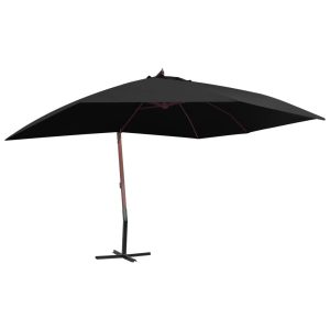 Parasol Ogrodowy Czarny z Podstawą Składany Na Taras Balkon Ogród 400×300 941537 Parasol Ogrodowy Czarny z Podstawą Składany Na Taras Balkon Ogród 400×300 941537