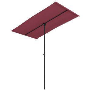 Parasol ogrodowy Czerwony 180 x 110 cm vidaXL 591810 Parasol ogrodowy Czerwony 180 x 110 cm vidaXL 591810