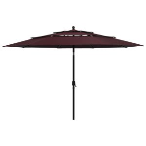 Parasol ogrodowy Czerwony 3.5 m vidaXL 593812 Parasol ogrodowy Czerwony 3.5 m vidaXL 593812