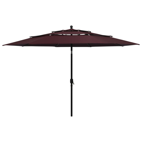 Parasol ogrodowy Czerwony 3.5 m vidaXL 593812