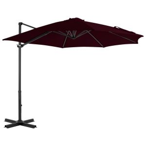 Parasol ogrodowy Czerwony 300 x 238 cm vidaXL 594082