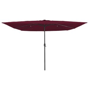 Parasol Ogrodowy Czerwony Składany Na Słupku Na Taras Ogród Balkon 939032