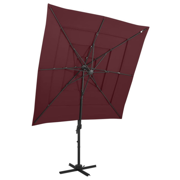 Parasol ogrodowy Czerwony vidaXL 591537