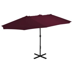 Parasol ogrodowy Czerwony vidaXL 591709