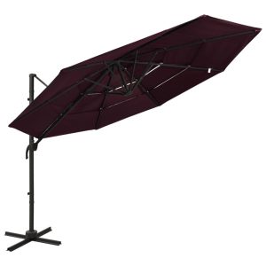 Parasol ogrodowy Czerwony vidaXL 593866