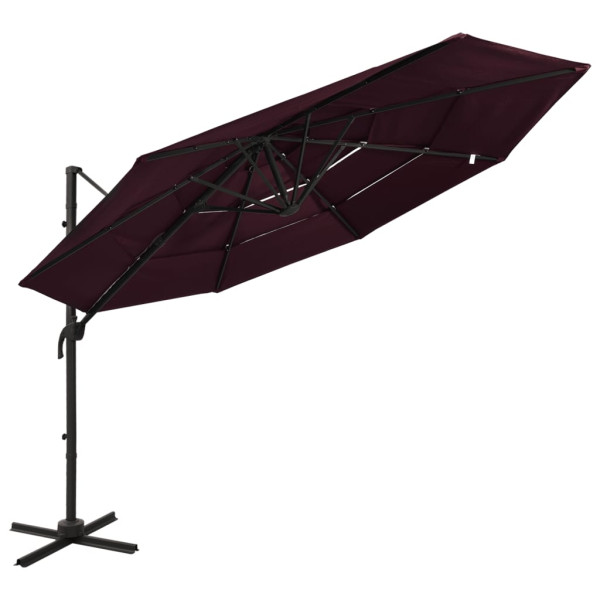 Parasol ogrodowy Czerwony vidaXL 593866