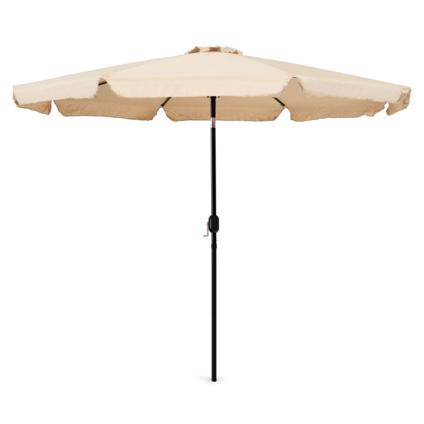 Parasol ogrodowy duży 3m skośny łamany z korbą beż 222193