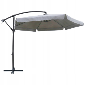 Parasol ogrodowy duży solidny składany z wysięgnikiem 350cm Dallas j. szary 874359 Parasol ogrodowy duży solidny składany z wysięgnikiem 350cm Dallas j. szary 874359