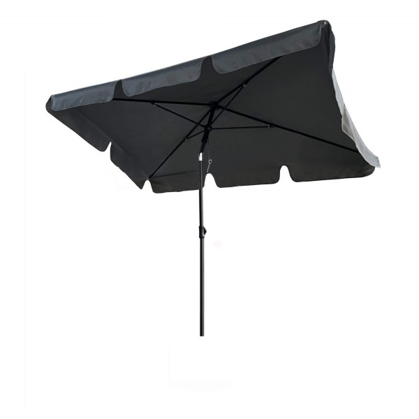 Parasol ogrodowy FLOKS UV ciemnoszary 200x123x235 cm 301784