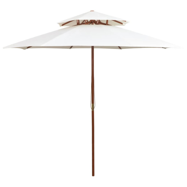 Parasol Ogrodowy Kremowy Składany Na Słupku Na Taras Ogród Balkon 270x270 940589