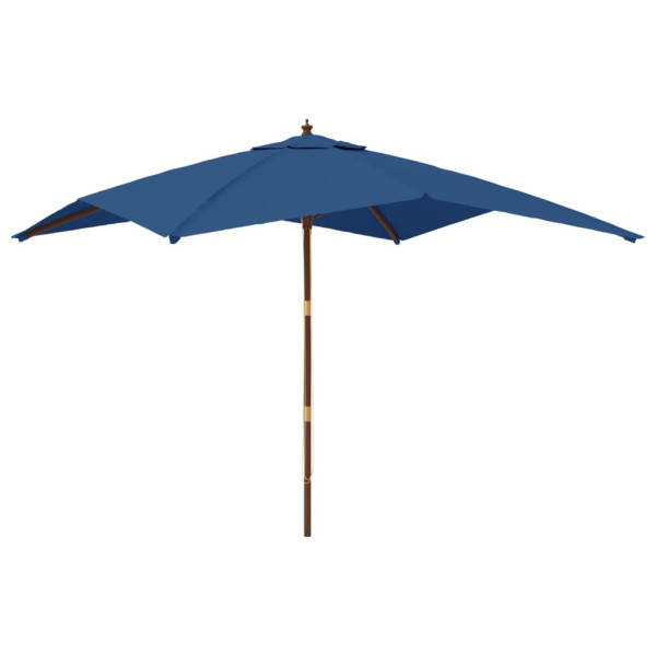 Parasol ogrodowy na drewnianym słupku lazurowy 300x300x273 cm 938996