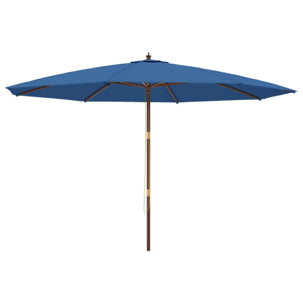 Parasol ogrodowy na drewnianym słupku lazurowy 400x273 cm 939049