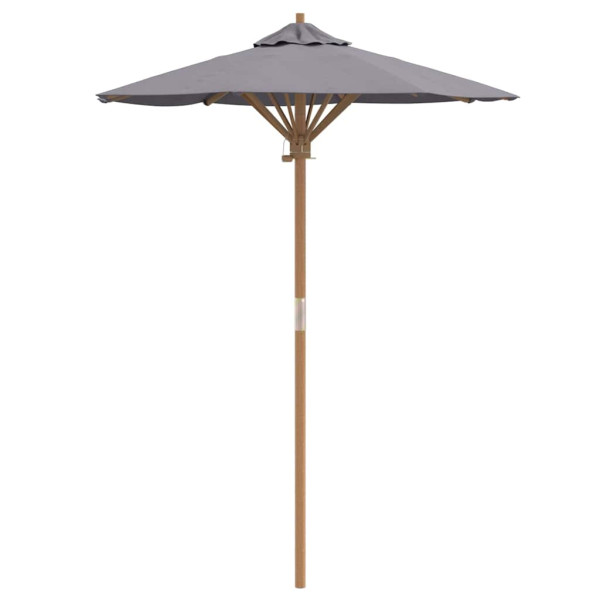 Parasol Ogrodowy na Słupku Składany Ciemnoszary Ø 270 x 260 cm Bambus 938932