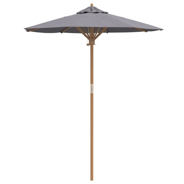 Parasol Ogrodowy na Słupku Składany Ciemnoszary Ø 270 x 260 cm Bambus 938956