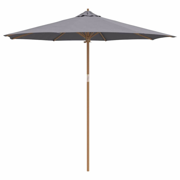 Parasol Ogrodowy na Słupku Składany Ciemnoszary Ø 270 x 260 cm Bambus 938975