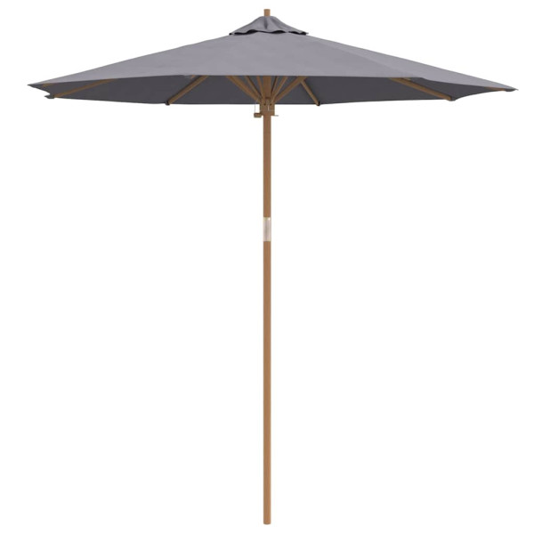 Parasol Ogrodowy na Słupku Składany Ciemnoszary Ø 270 x 260 cm Bambus 938858