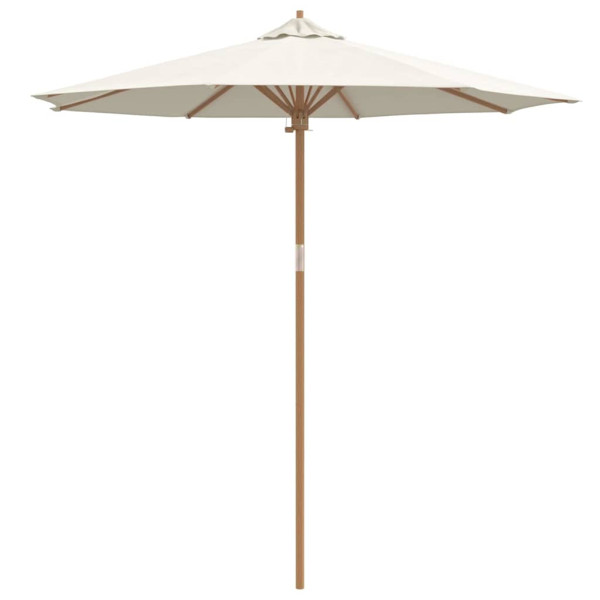 Parasol Ogrodowy na Słupku Składany Kremowa biel Ø 270 x 260 cm Bambus 938978
