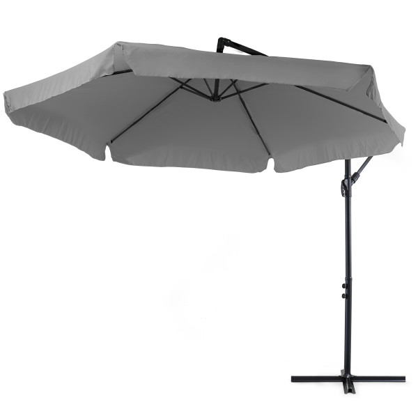 Parasol ogrodowy na wysięgniku 3m Empoli szary 88616