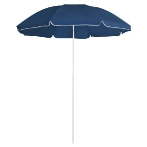 Parasol Ogrodowy Niebieski Na Słupku Składany Na Taras Ogród 180 cm 938984 Parasol Ogrodowy Niebieski Na Słupku Składany Na Taras Ogród 180 cm 938984