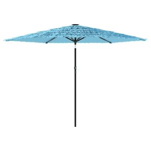 Parasol Ogrodowy Niebieski Na Słupku Składany Na Taras Ogród Balkon 942676 Parasol Ogrodowy Niebieski Na Słupku Składany Na Taras Ogród Balkon 942676