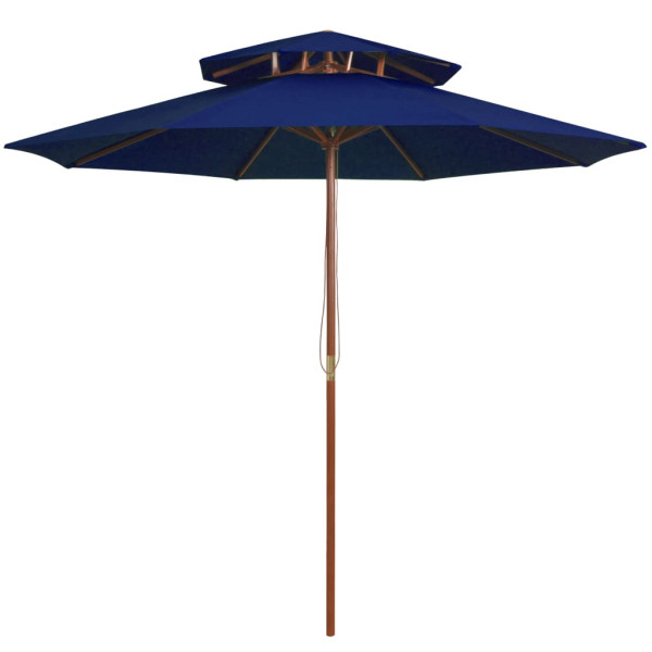 Parasol Ogrodowy Niebieski Składany Na Słupku Na Taras Ogród Balkon 270 cm 940718