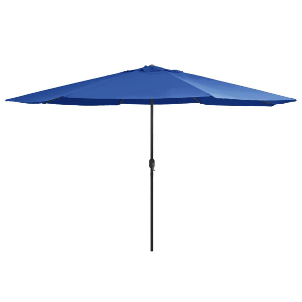 Parasol Ogrodowy Niebieski Składany Na Słupku Na Taras Ogród Balkon 390 cm 938841