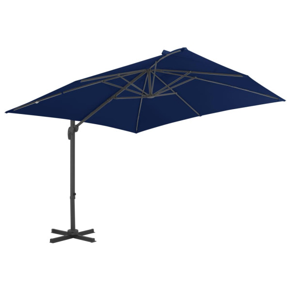 Parasol Ogrodowy Niebieski z Podstawą Składany Na Taras Balkon Ogród 3x3 m 945784