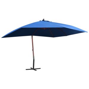 Parasol Ogrodowy Niebieski z Podstawą Składany Na Taras Balkon Ogród 941498