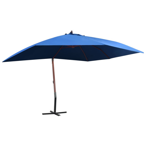 Parasol Ogrodowy Niebieski z Podstawą Składany Na Taras Balkon Ogród 941498