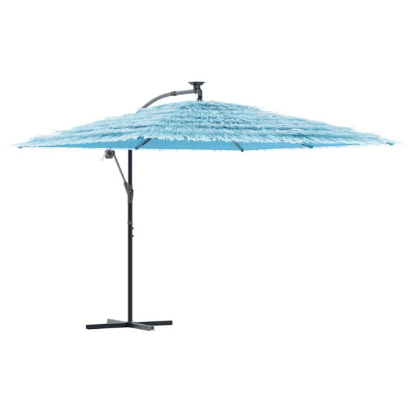 Parasol Ogrodowy Niebieski z Podstawą Składany Na Taras Balkon Ogród 941507