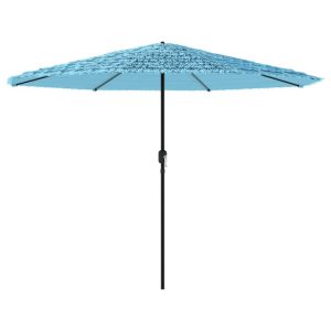 Parasol Ogrodowy Niebieski z Podstawą Składany Na Taras Balkon Ogród 942675