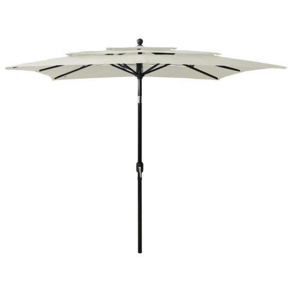 Parasol Ogrodowy Piaskowy Składany Na Słupku Na Taras Ogród Balkon 2,5x2,5 945781