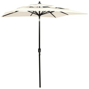 Parasol Ogrodowy Piaskowy Składany Na Słupku Na Taras Ogród Balkon 2×2 m 945829 Parasol Ogrodowy Piaskowy Składany Na Słupku Na Taras Ogród Balkon 2×2 m 945829
