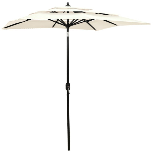 Parasol Ogrodowy Piaskowy Składany Na Słupku Na Taras Ogród Balkon 2x2 m 945829