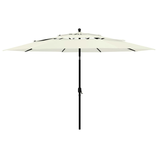 Parasol Ogrodowy Piaskowy Składany Na Słupku Na Taras Ogród Balkon 945858