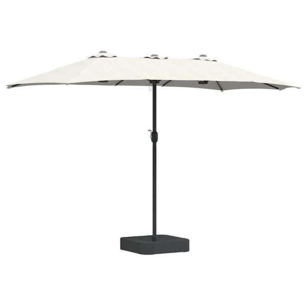Parasol Ogrodowy Piaskowy z Podstawą Składany Na Taras Balkon Ogród 940690
