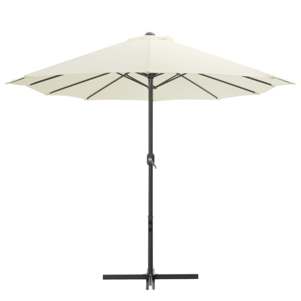 Parasol Ogrodowy Piaskowy z Podstawą Składany Na Taras Balkon Ogród 941470