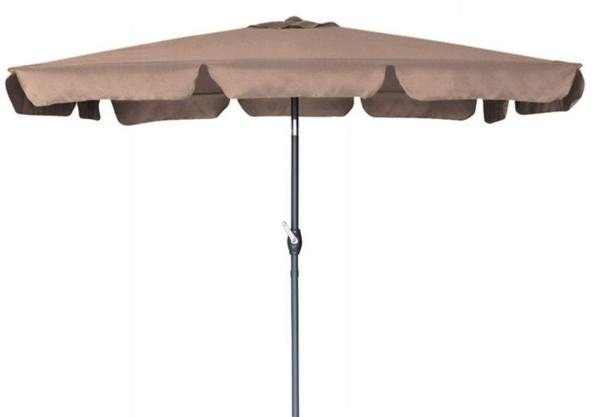Parasol ogrodowy pochylny korbka regulowany przeciwsłoneczny Denver beżowy 874356