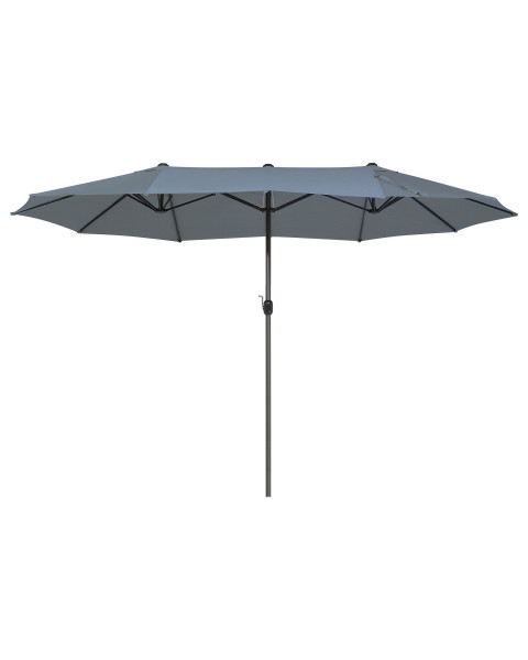 Parasol ogrodowy podwójny 460x270 szary 86116