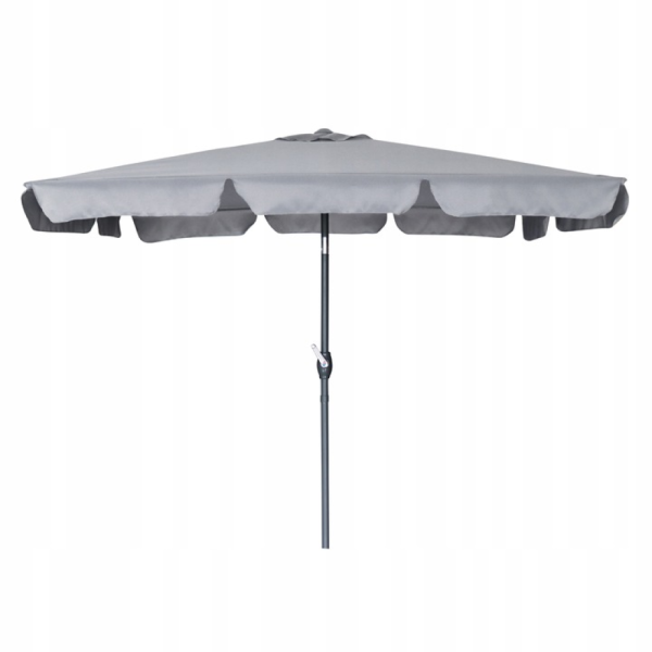 Parasol ogrodowy prostokątny regulowany pochylny składany Denver j. szary 874364
