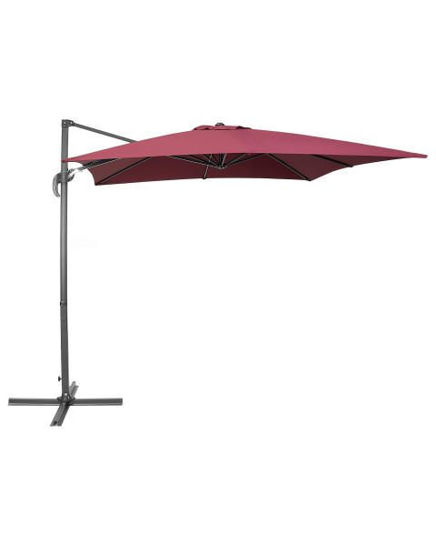 Parasol ogrodowy składany 250cm burgundowy 86125
