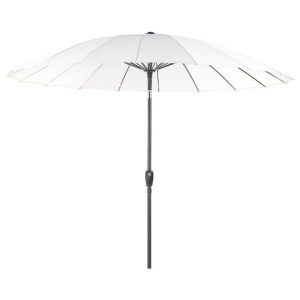 Parasol ogrodowy składany 255 cm z korbką beżowy 86152 Parasol ogrodowy składany 255 cm z korbką beżowy 86152