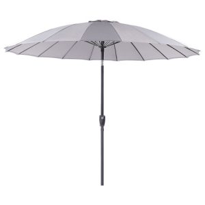 Parasol ogrodowy składany 255 cm z korbką szary 86144 Parasol ogrodowy składany 255 cm z korbką szary 86144